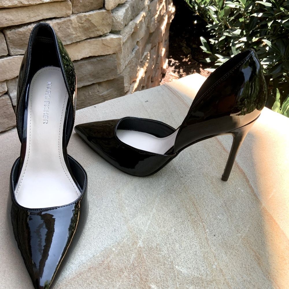 Marc Fisher Black Patent Leather Pumps